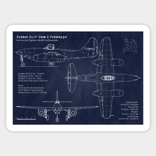 Sukhoi Su9 ItemK URSS Blueprint Sticker